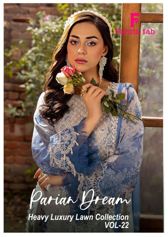 Farida fab parian dream vol- 22 cotton printed salwar suits wholesale
